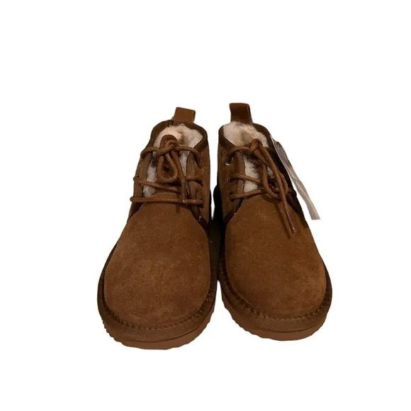 NWT Alpine Dylan Brown Leather &amp; Sheepskin Boots Size 1​​​