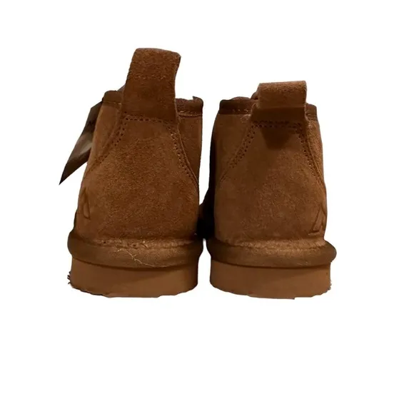 NWT Alpine Dylan Brown Leather &amp; Sheepskin Boots Size 1​​​