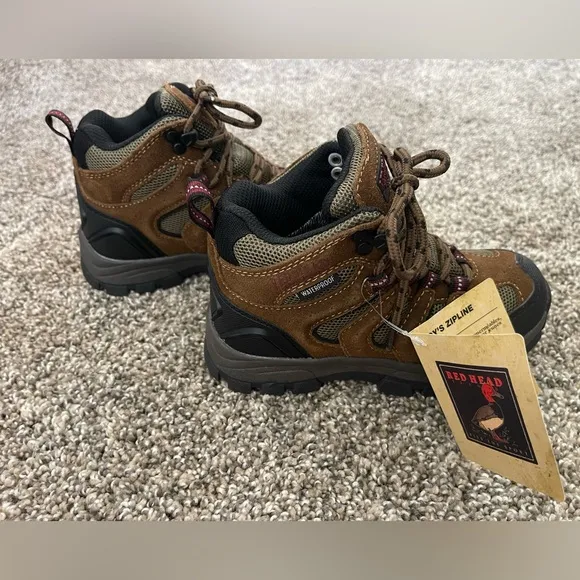 NWT Boy’s Youth Red Head Brand Zipline Waterproof Hiking Boots Size 13