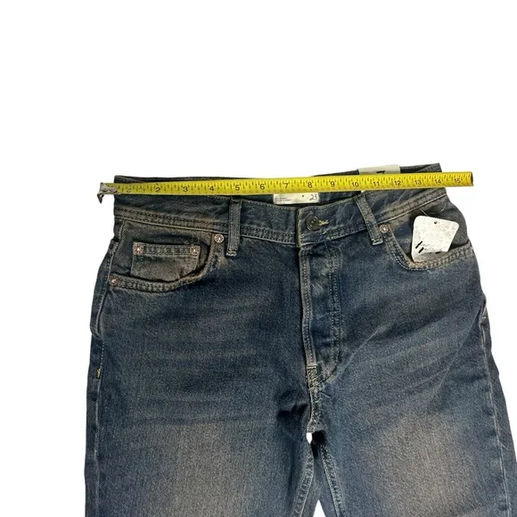 NWT FP We The Free Maggie MidRise Crop Straight Jeans in Back Alley Blue 25