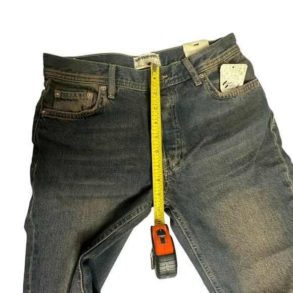 NWT FP We The Free Maggie MidRise Crop Straight Jeans in Back Alley Blue 25