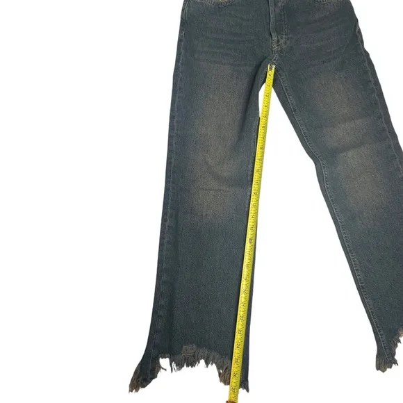 NWT FP We The Free Maggie MidRise Crop Straight Jeans in Back Alley Blue 25