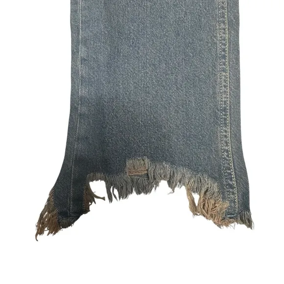 NWT FP We The Free Maggie MidRise Crop Straight Jeans in Back Alley Blue 25