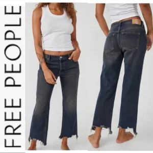 NWT FP We The Free Maggie MidRise Crop Straight Jeans in Back Alley Blue 25