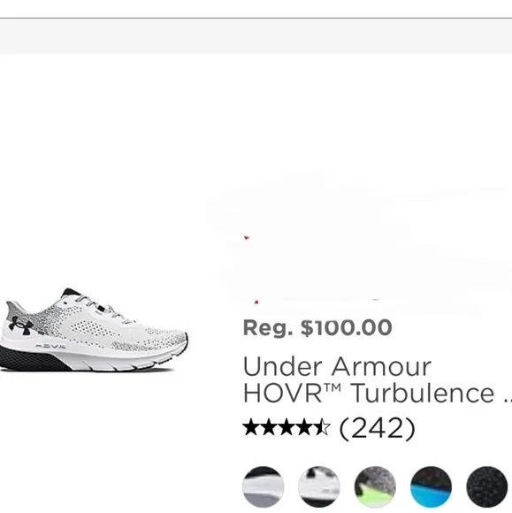NWT Men's Under Armour hovr Turbulence Running Shoes