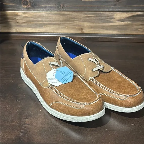 NWT New Nunn Bush   Bloom Foam Khaki Conway Boat Casual Shoes Size 14