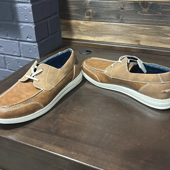 NWT New Nunn Bush   Bloom Foam Khaki Conway Boat Casual Shoes Size 14