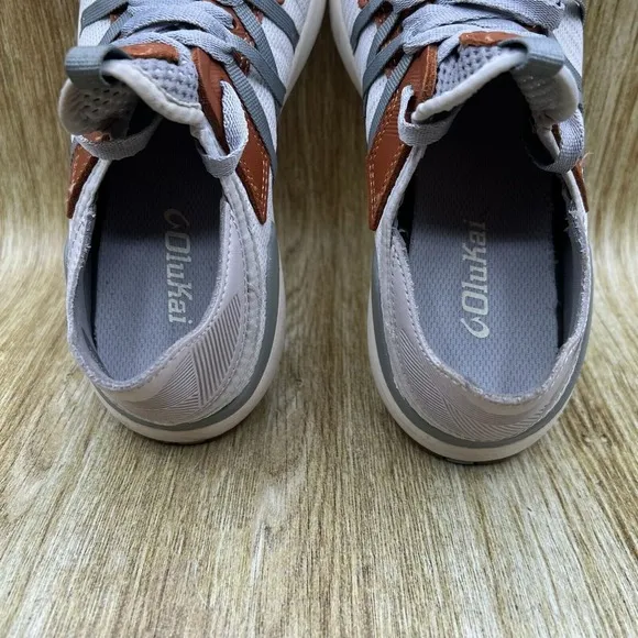 OluKai Mio Li Men's Size 7 EU 40 Slip Grey Casual Mesh Shoes Low Top Sneakers‎