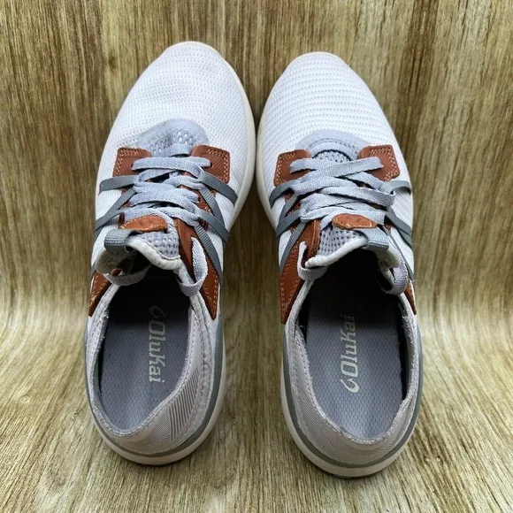 OluKai Mio Li Men's Size 7 EU 40 Slip Grey Casual Mesh Shoes Low Top Sneakers‎