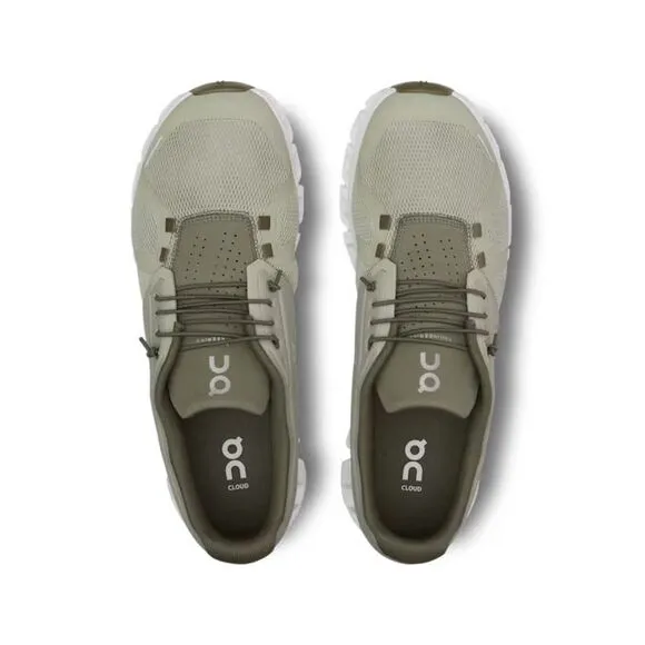 On Cloud 5 59.97771 Sneakers Men's Chalk Grove Low Top Running Shoes FZP404