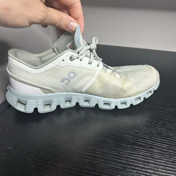 On Cloud 5 Womens Size 8.5 Running Shoes Sneakers White Blue