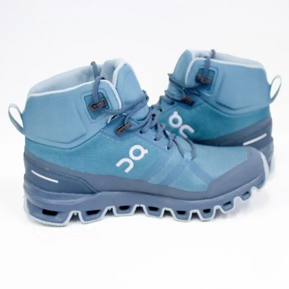 On Cloud On Running Women's Size 7 Cloudrock Storm Wash Blue Hiking Boots Sporty