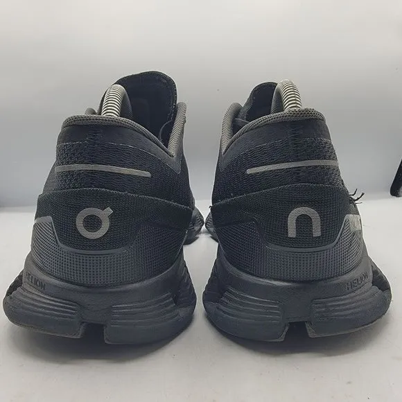 On Cloud X Mens 10 Running Shoes Black Asphalt Athletic Lace Up Breathable