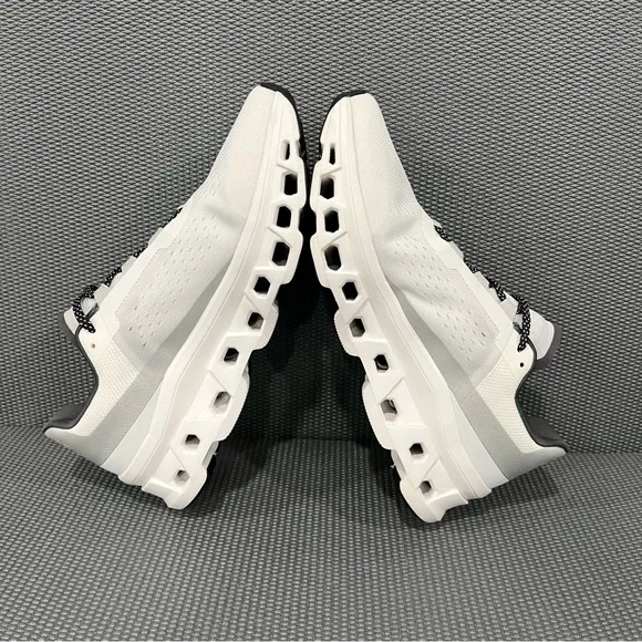 On Running Cloud Monster White Black Womens Athletic Running Sneaker Shoes Sz 11