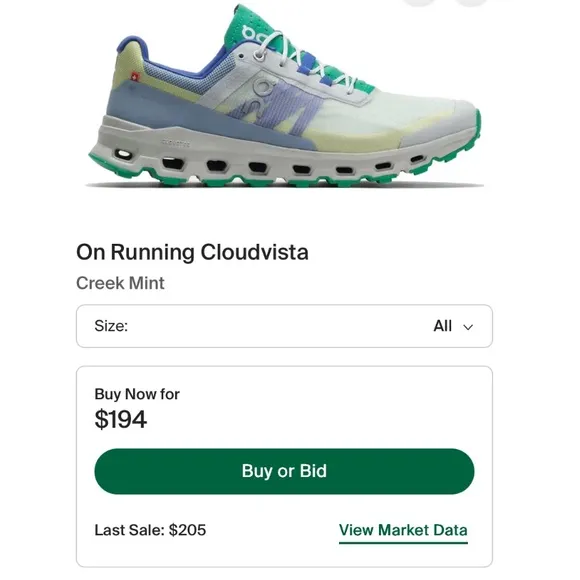 On Running Cloud Vista Sneakers Trail Running Shoes Trainers