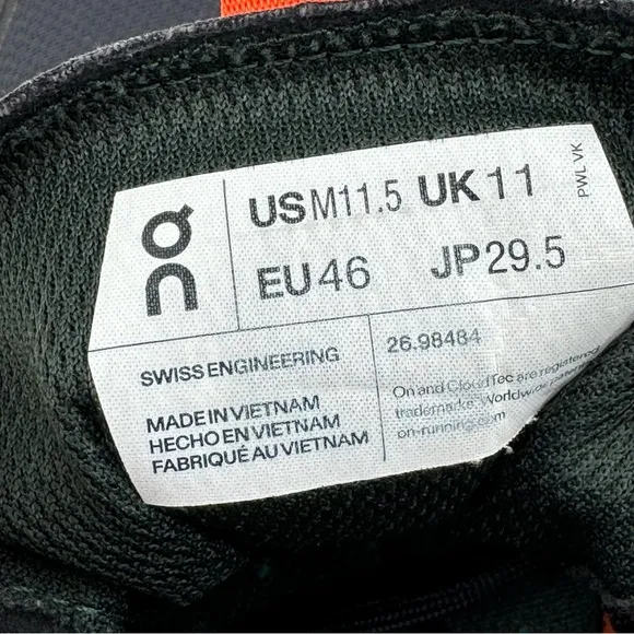 On Running Cloudnova Form On Cloud Running Sneakers Color Blk/Orange SZ 11.5