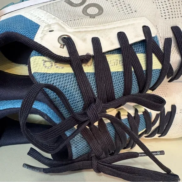 On Running Mens Cloudsurfer Running Trainers White Blue Athletic Shoes Sneakers