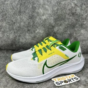 Oregon Ducks Nike Zoom Pegasus 40 Running Shoes Mens Size 14 White DZ5979-100