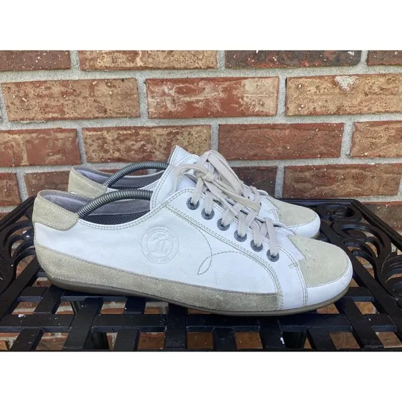 Panama Jack White‎ Leather/Suede Sneakers Men's Boat Type Shoes Size EU 43