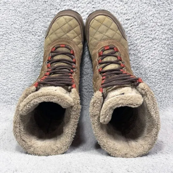 Patagonia Wintertide High Womens 8 Faux Fur Leather Quilted Waterproof Boots