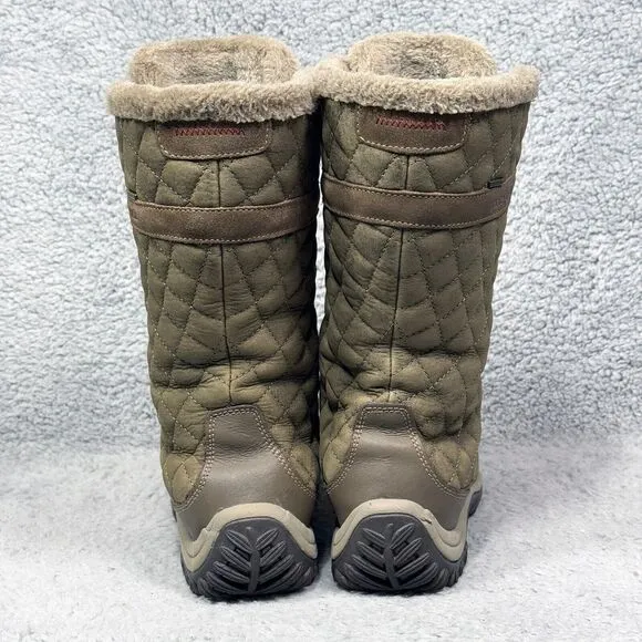 Patagonia Wintertide High Womens 8 Faux Fur Leather Quilted Waterproof Boots