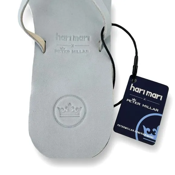 Peter Milar X Hari Mari Memory Foam Flip Flop Sandals Womens Size 9 Sky Blue