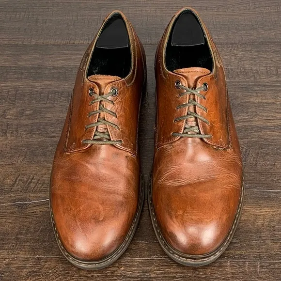 PIKOLINOS Carceres Oxford Shoes Mens 43/9 Brown Leather Plain Toe Work Business
