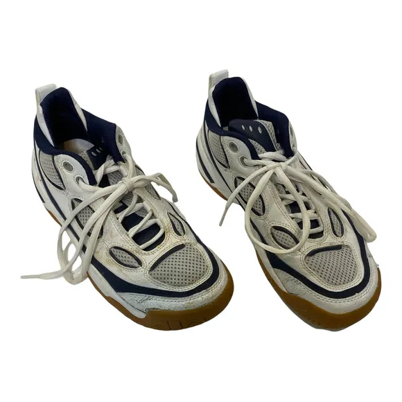 Prince Men's Tennis Shoes White Blue Low Top Lace-Up Sneakers Active Footwear 6