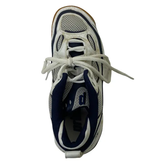 Prince Men's Tennis Shoes White Blue Low Top Lace-Up Sneakers Active Footwear 6