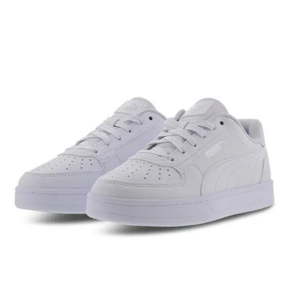 Puma Caven 2.0 393837-02 Sneakers Big Kid White Leather Lifestyle Shoes FD658