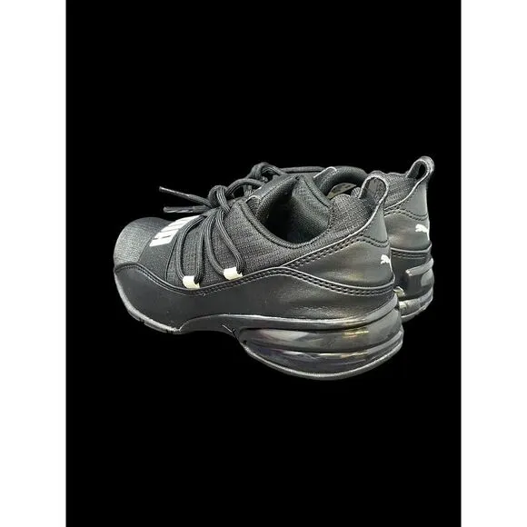 PUMA Cell Regulate PS Toddler - Youth Running‎ Shoes Size 2C Black White NIB