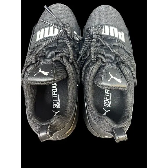 PUMA Cell Regulate PS Toddler - Youth Running‎ Shoes Size 2C Black White NIB