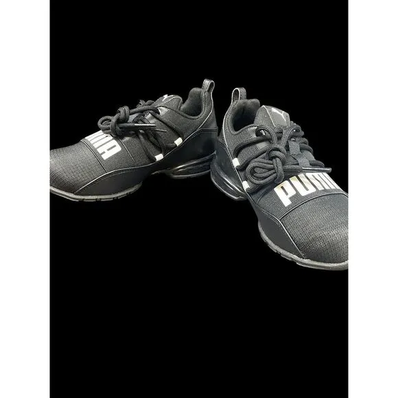 PUMA Cell Regulate PS Toddler - Youth Running‎ Shoes Size 2C Black White NIB