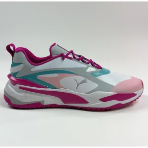 Puma GS-Fast Womens 12 Pink White Golf Shoes Spikeless Waterproof 376584-05