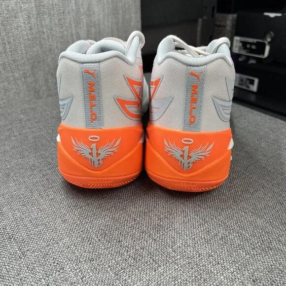 Puma MB.02 LaMelo Ball Melo New Basketball Shoes Platinum Gray Mens Size 10.5