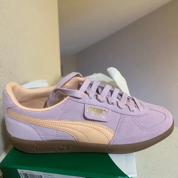 Puma Palermo Grape Mist Peach Fizz Unisex‎ Casual Shoes Men 12 Women 13.5