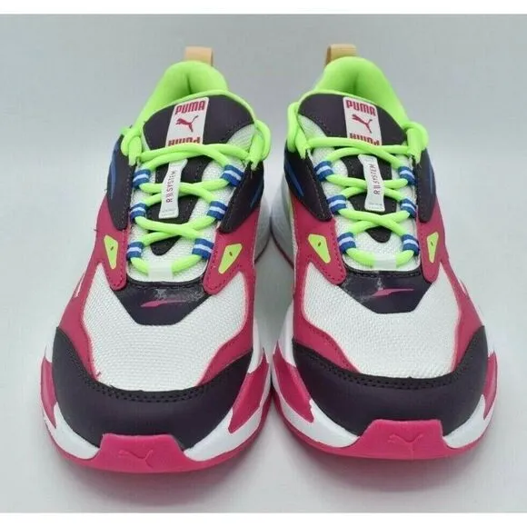 Puma Womens Size 7 RS Fast Pop Sweet Grape White Purple Shoes Sneakers 384328 01