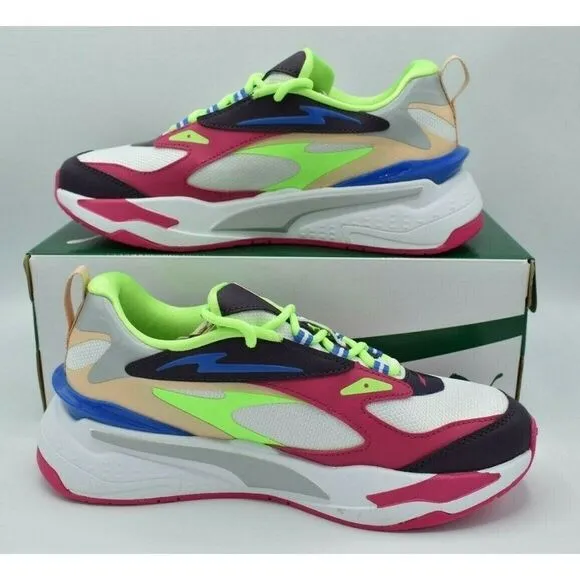 Puma Womens Size 7 RS Fast Pop Sweet Grape White Purple Shoes Sneakers 384328 01