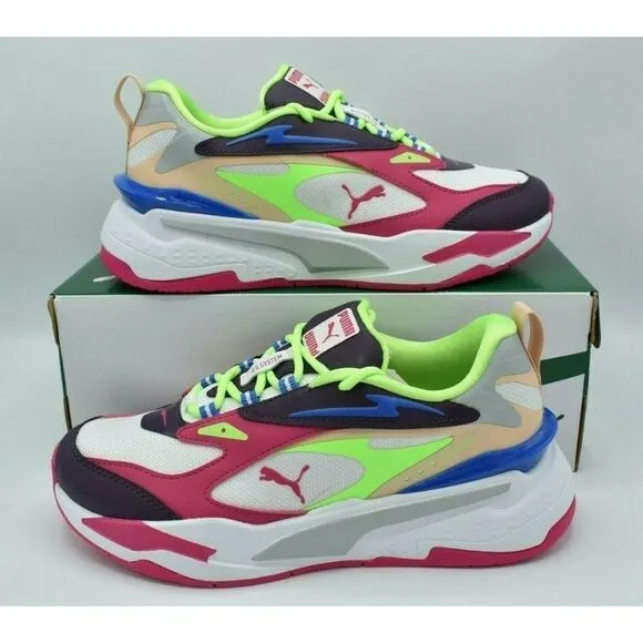 Puma Womens Size 7 RS Fast Pop Sweet Grape White Purple Shoes Sneakers 384328 01