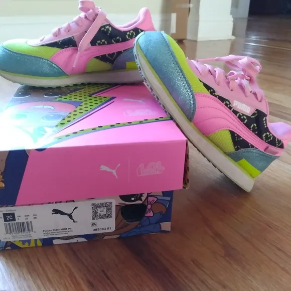 Puma x Lol Surprise Girls Sneakers Size 2 with Box