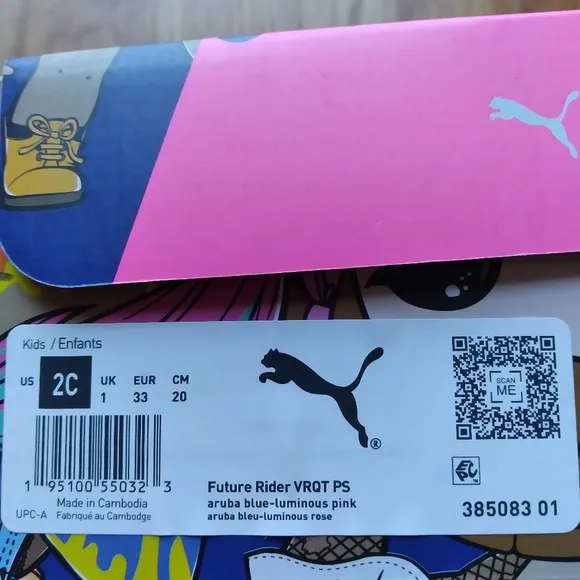 Puma x Lol Surprise Girls Sneakers Size 2 with Box