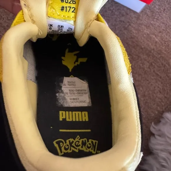 PUMA x POKEMON Sneakers Pikachu Kids Size 9C Shoes Collaboration Unisex 2022