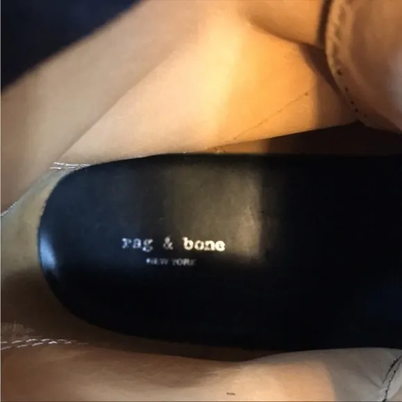 RAG &amp; BONE GOTH SLOANE BLACK COMBAT BOOTS 6