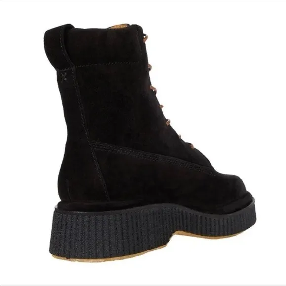 RAG &amp; BONE GOTH SLOANE BLACK COMBAT BOOTS 6