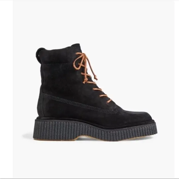 RAG &amp; BONE GOTH SLOANE BLACK COMBAT BOOTS 6