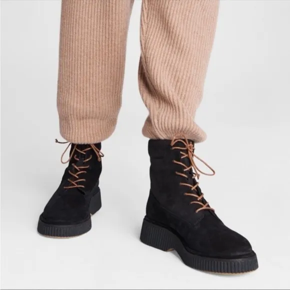 RAG &amp; BONE GOTH SLOANE BLACK COMBAT BOOTS 6