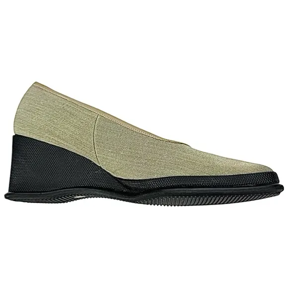 Rangoni Firenze Gray Square Toe Wedge Heel Women’s 7 B Handcrafted In Italy EUC