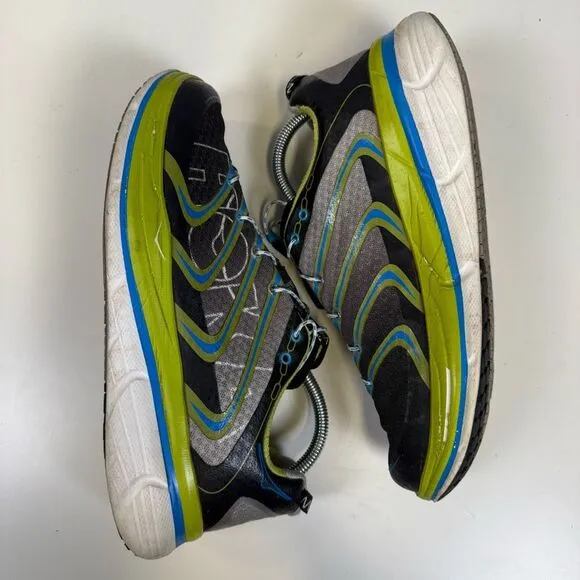 Rare Hoka One One Mens 8.5 Rapa Nui 2 Tarmac Running Shoes Blue Green Gray