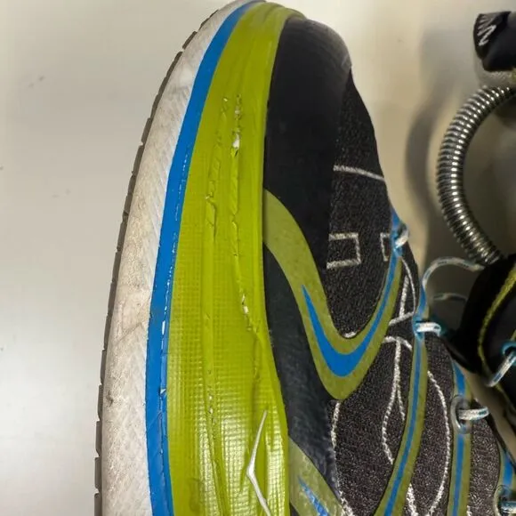 Rare Hoka One One Mens 8.5 Rapa Nui 2 Tarmac Running Shoes Blue Green Gray