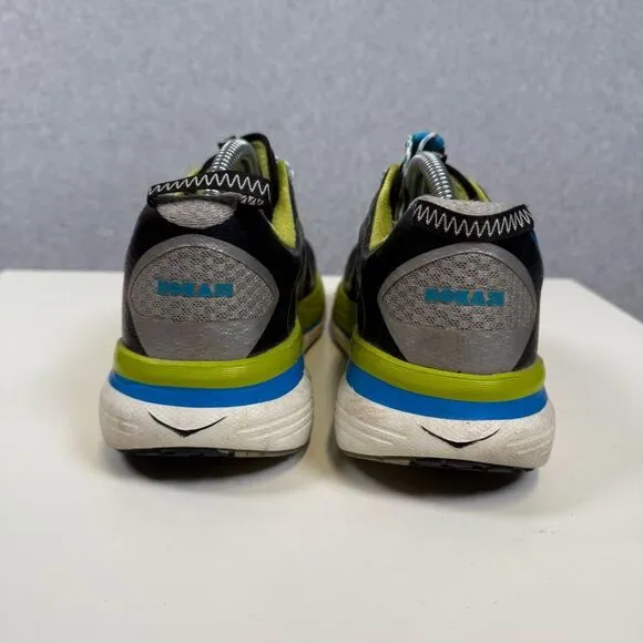Rare Hoka One One Mens 8.5 Rapa Nui 2 Tarmac Running Shoes Blue Green Gray